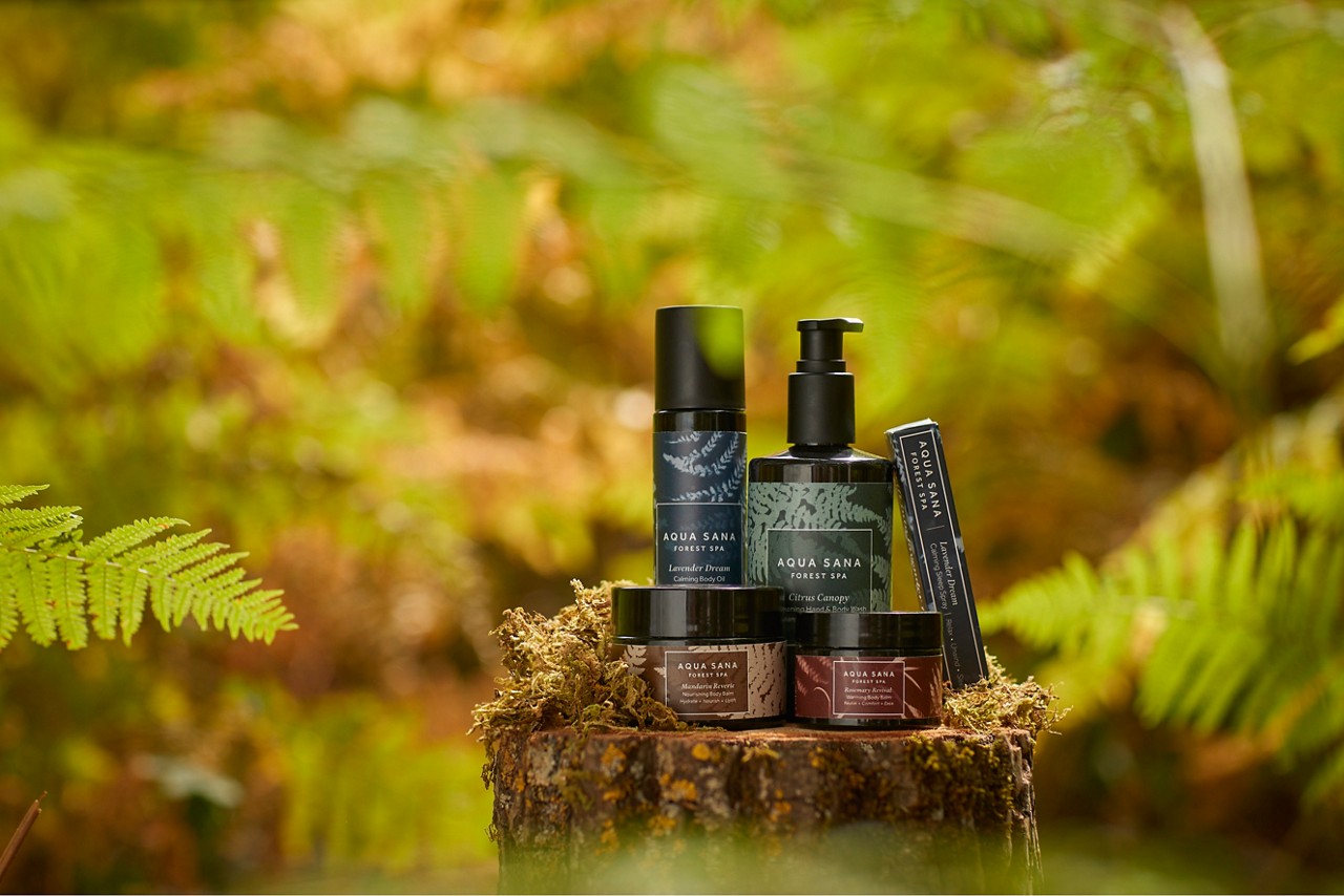 body oil, body balm, body scrub, body wash and sleep spray