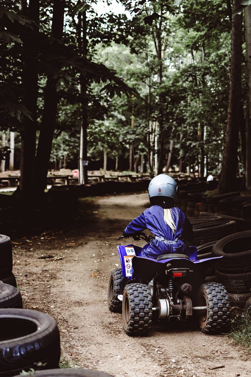 young boy on a quadbike
