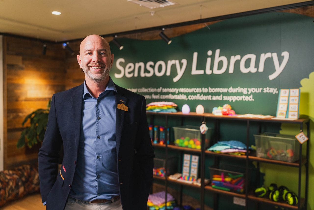 press photo of new sensory library