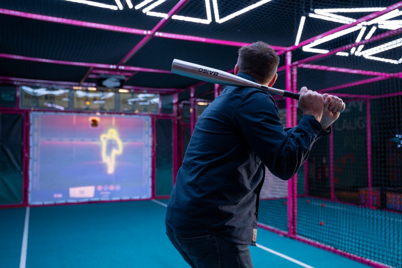 Family playing Laser Combat.