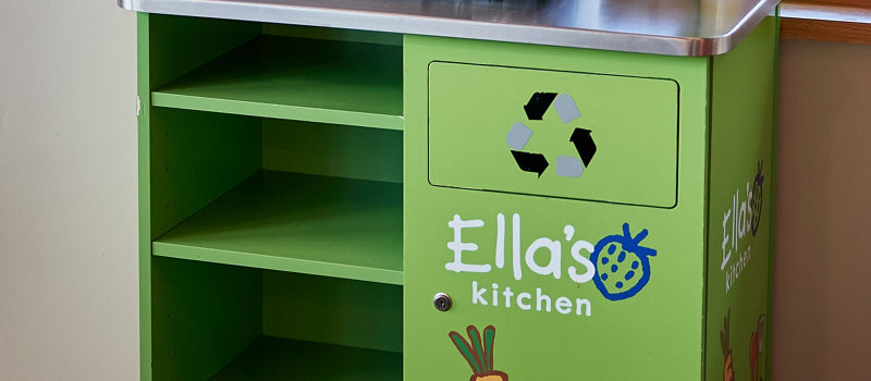 ellas kitchen stand with microwave and baby foot