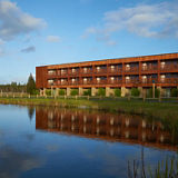 Lakeside apartments at Longford Forest beside the lake.