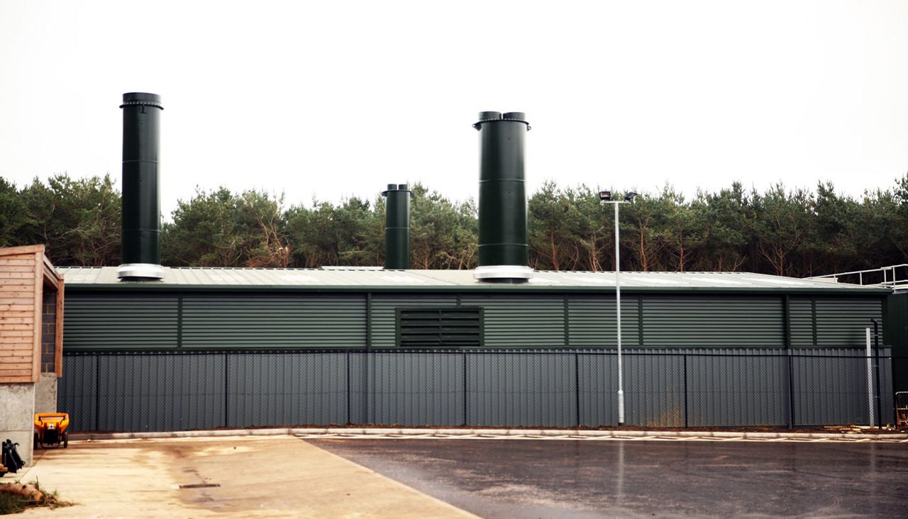 The Energy Centre at Woburn Forest- a big green building 