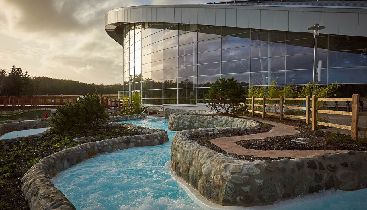 The rapids outside the Subtropical Swimming Paradise building 