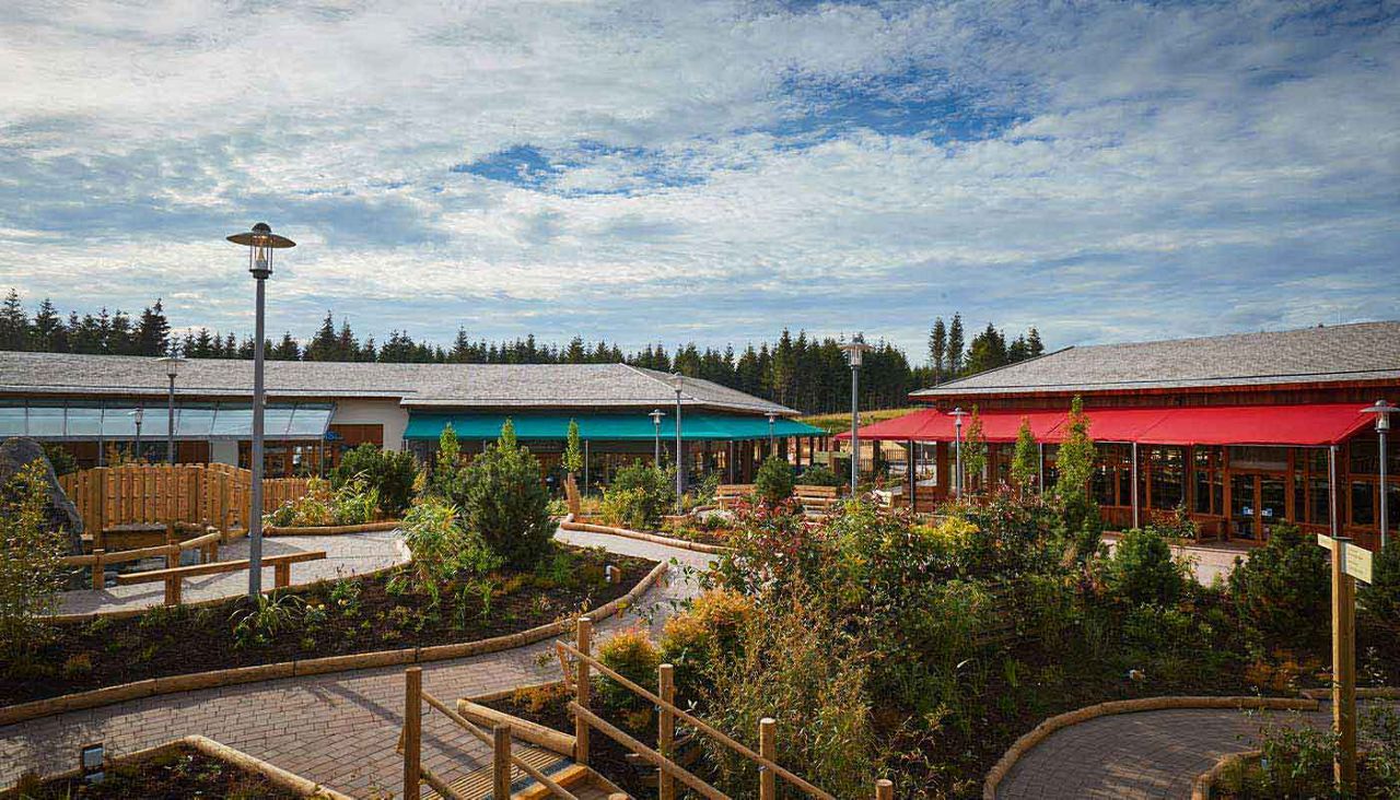 Exterior view of village square at Longford Forest