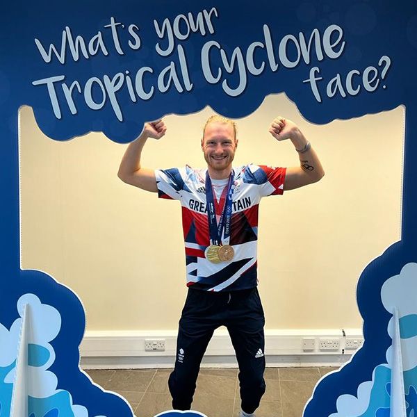 Olympic champion Luke Greenbank showcases his Olympic gold medals