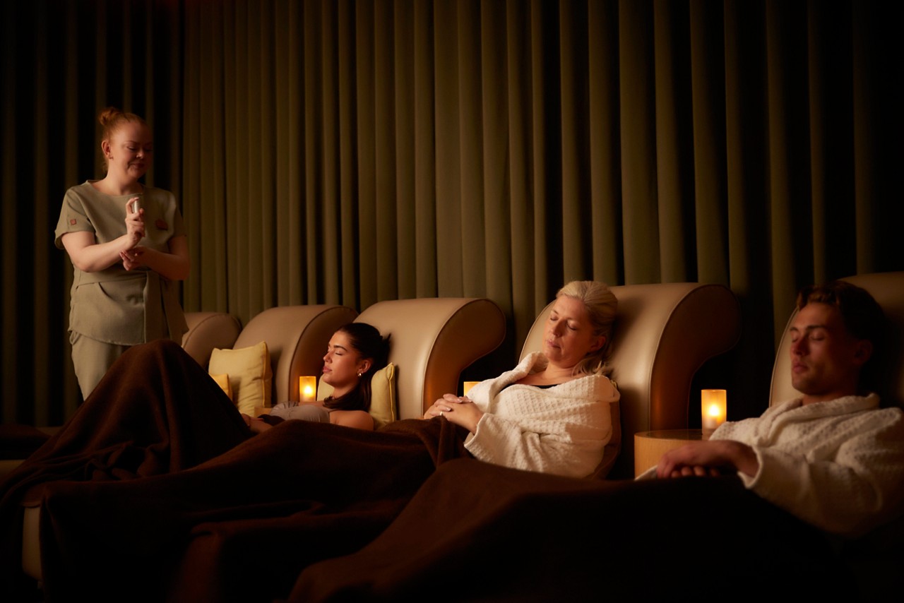 staff member running a sleep session