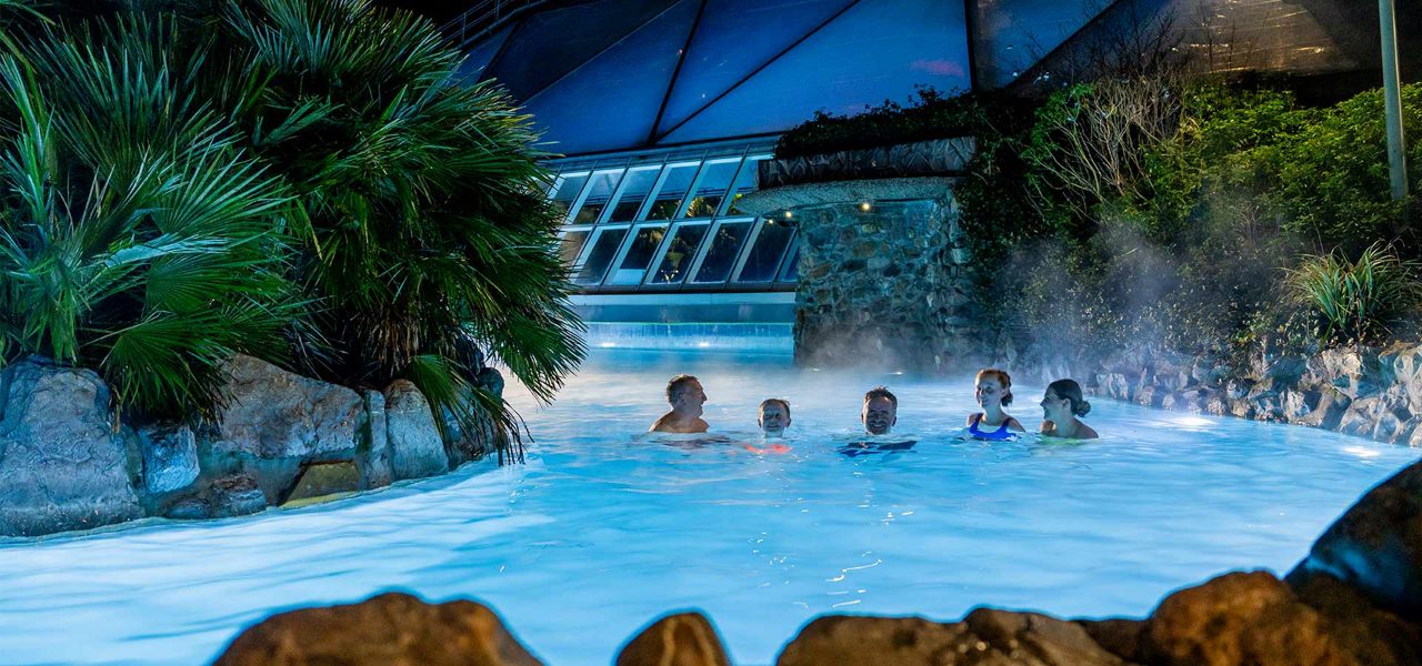 A family in the Subtropical Swimming Paradise