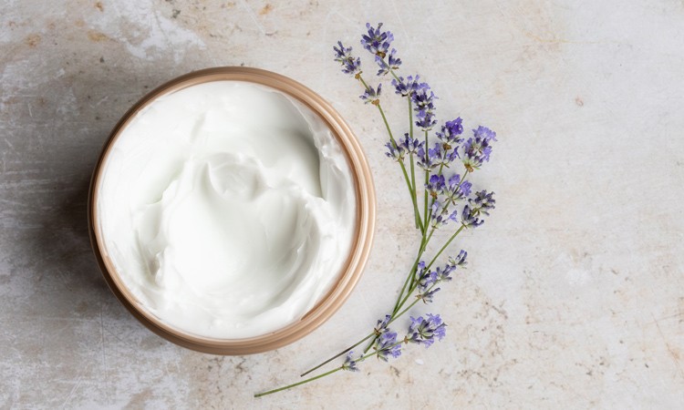 cream and lavender