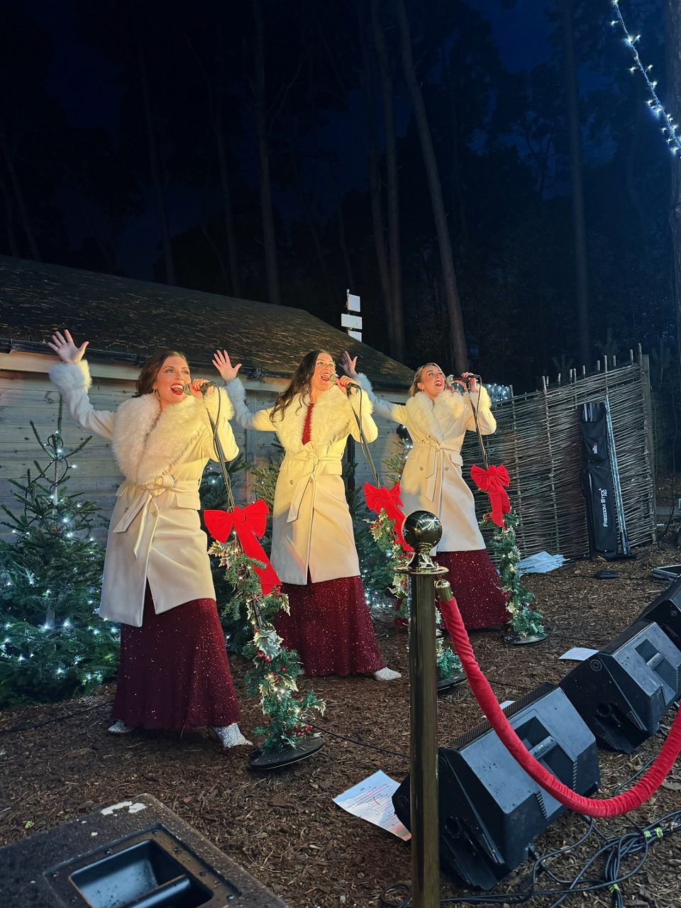 singers in wooly coats
